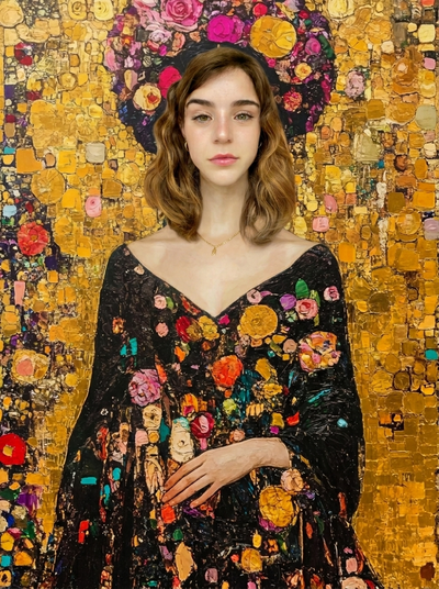 The Klimt Muse woman portrait