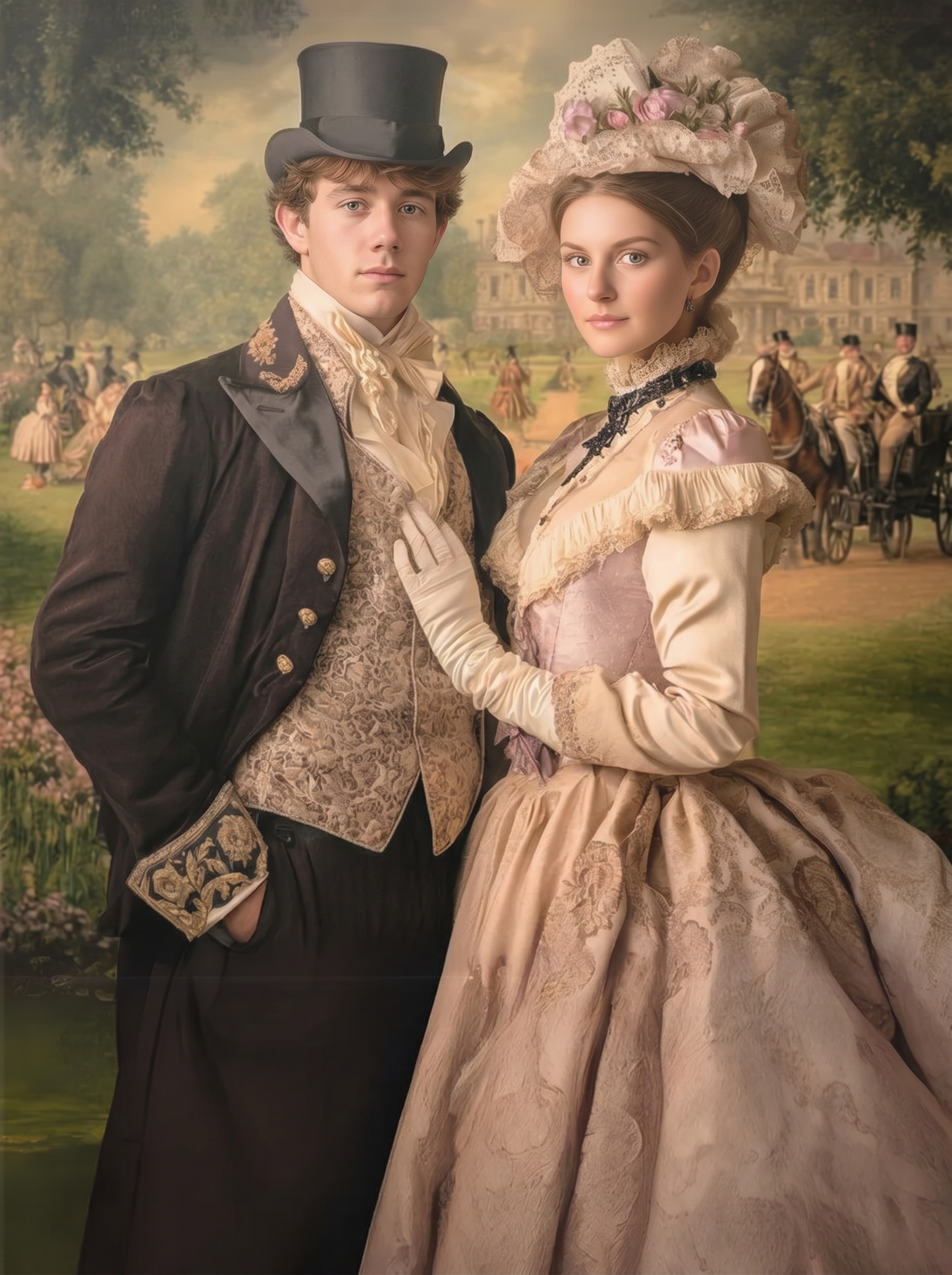 The Victorian Aristocrat couple portrait