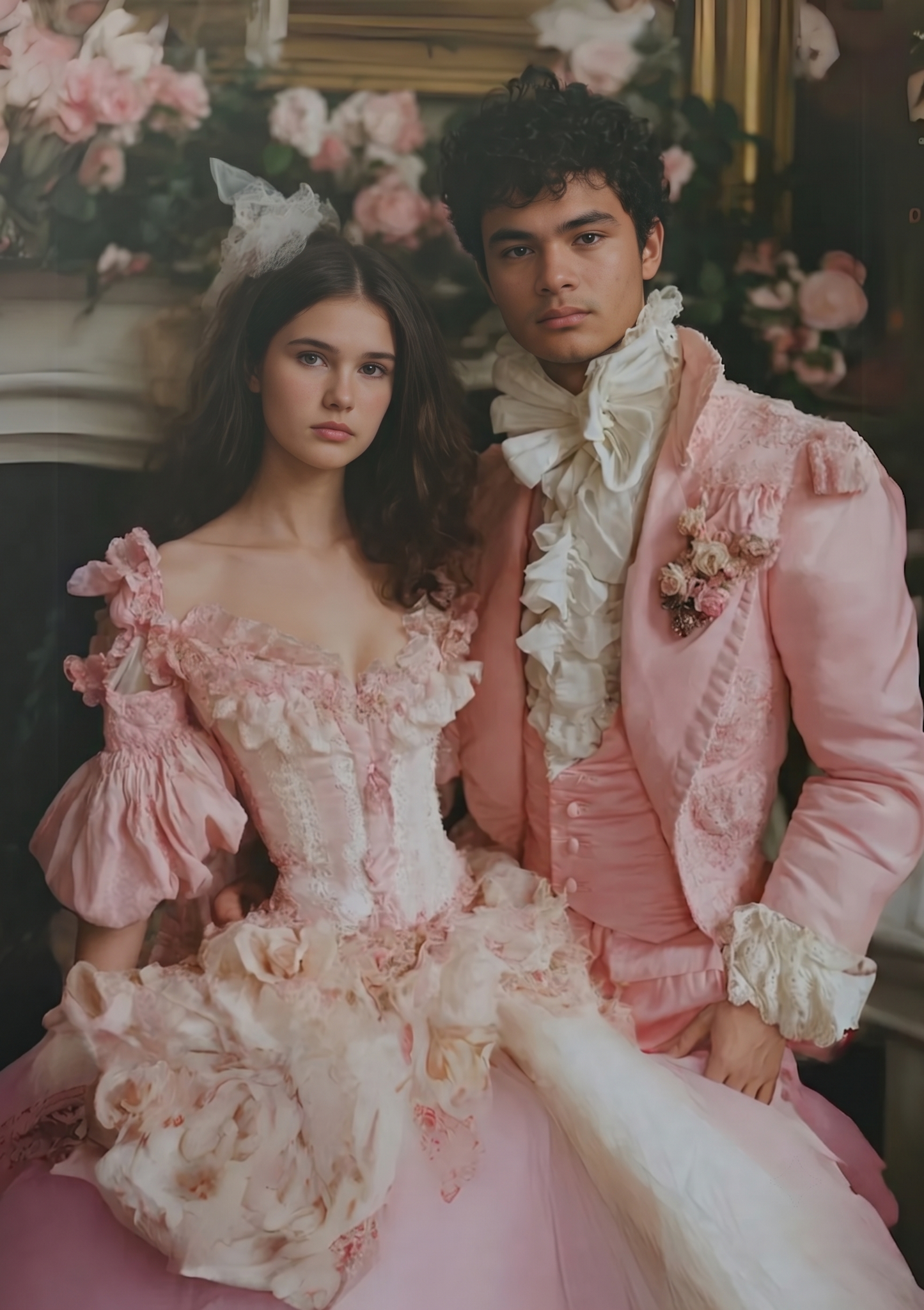 The Rococo Aristocrats couple portrait