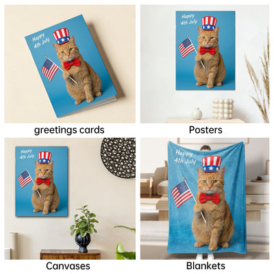 The Founding Father Ginger Tabby portrait