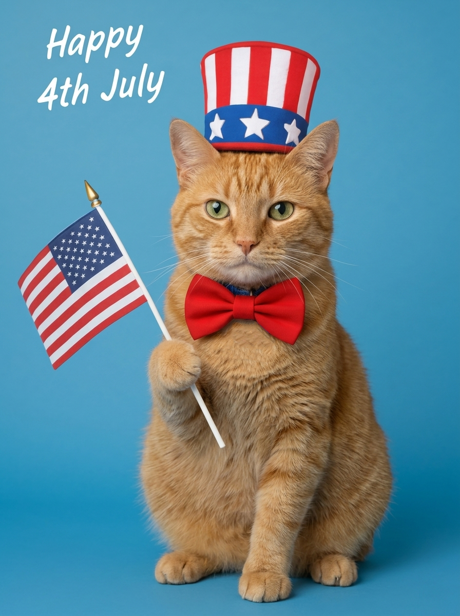 The Founding Father Ginger Tabby portrait