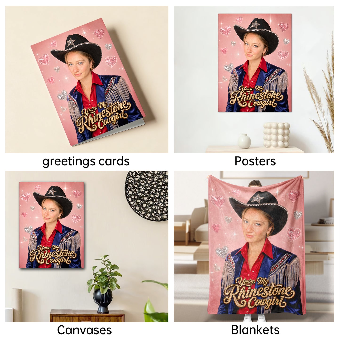 The Rhinestone Cowgirl woman portrait
