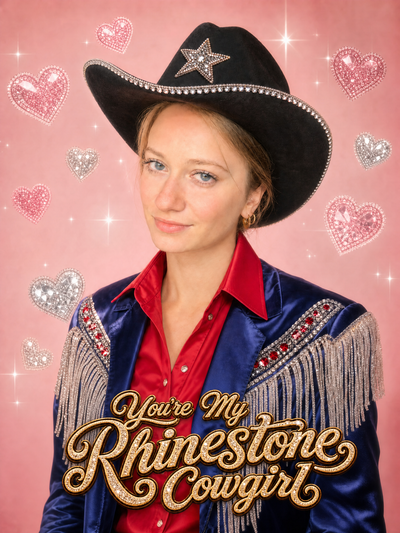 The Rhinestone Cowgirl woman portrait