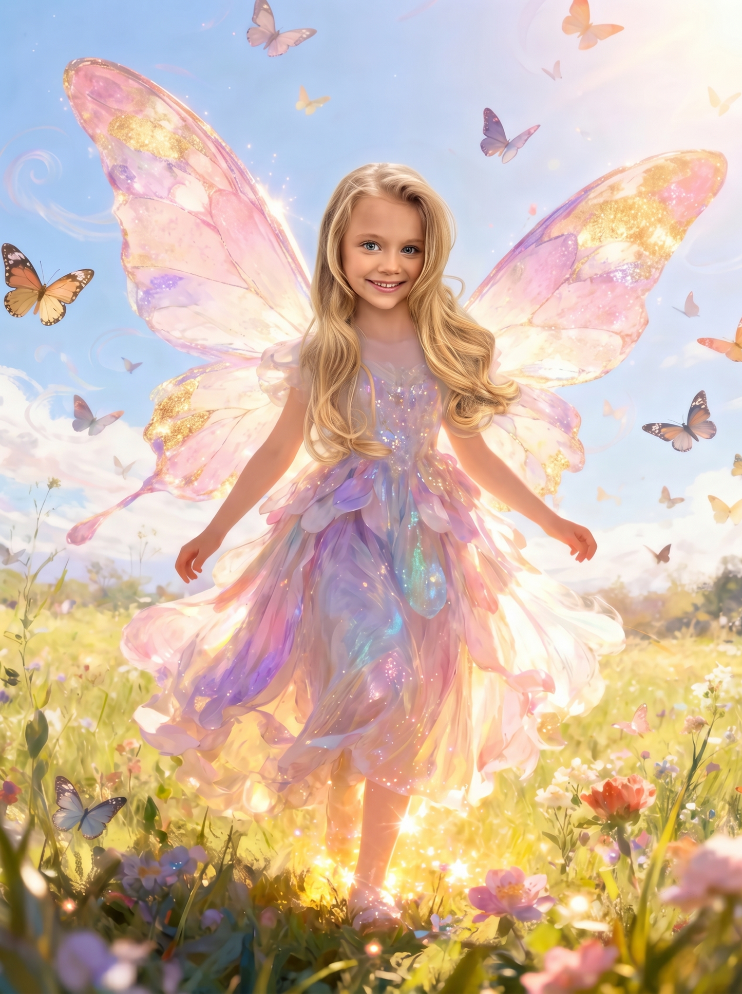The Ethereal Butterfly Fairy girl portrait