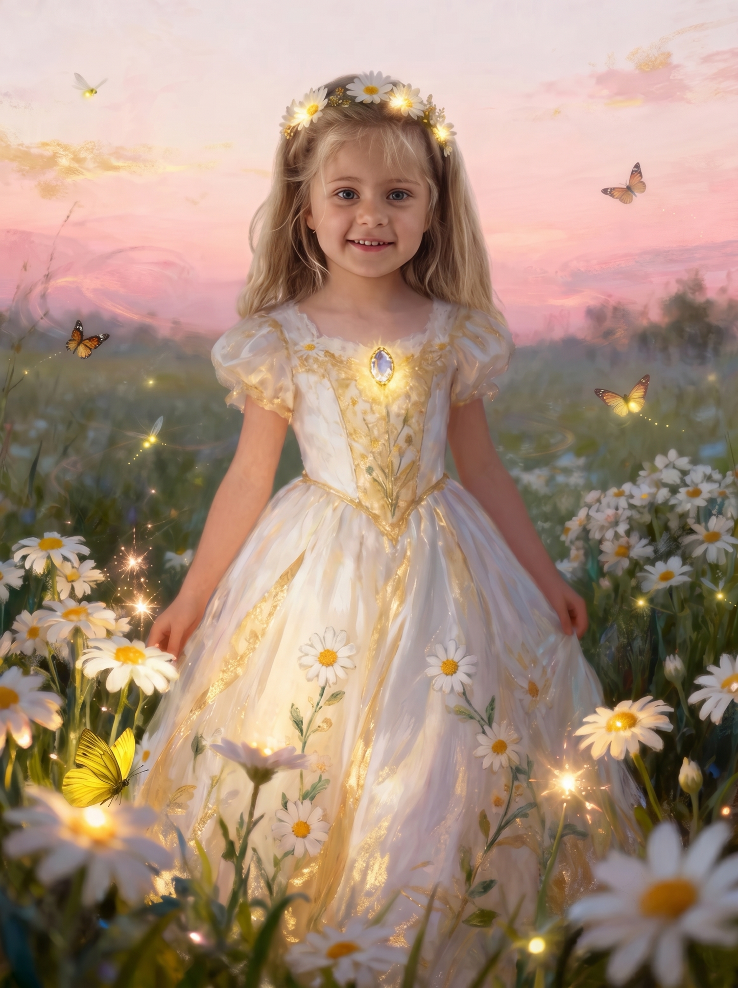 The Enchanted Meadow Princess girl portrait