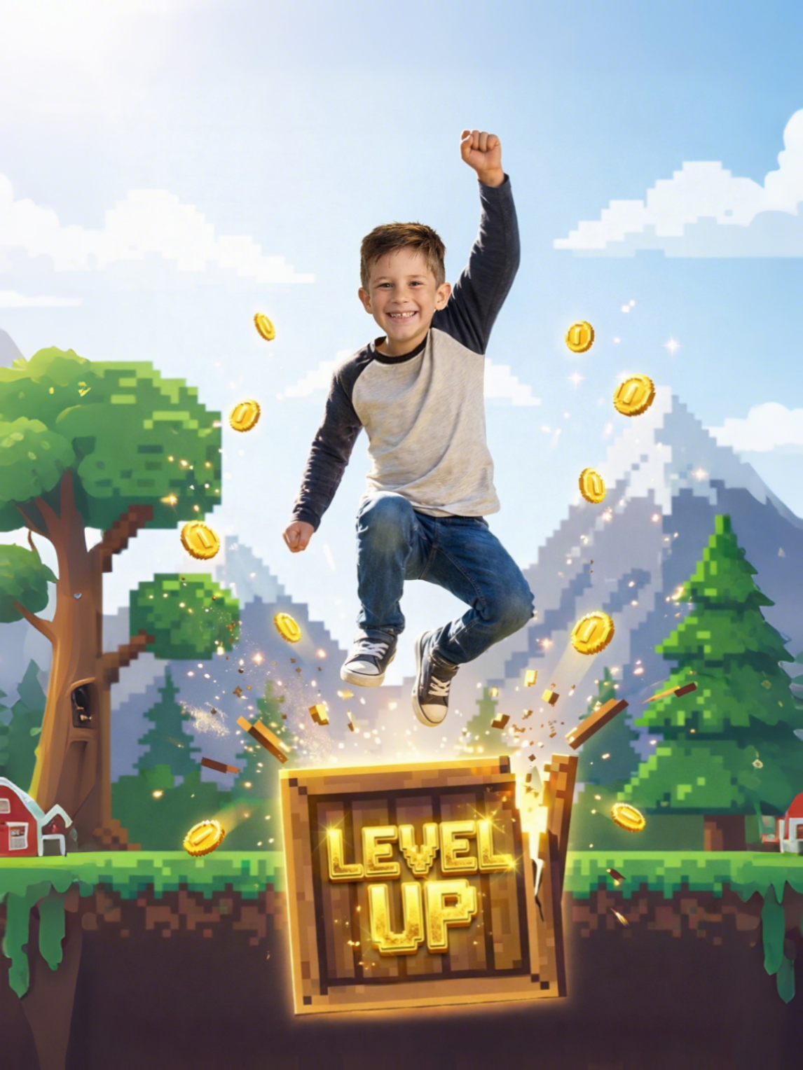The Level - Up Champion boy portrait