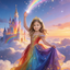 The Rainbow Princess girl portrait