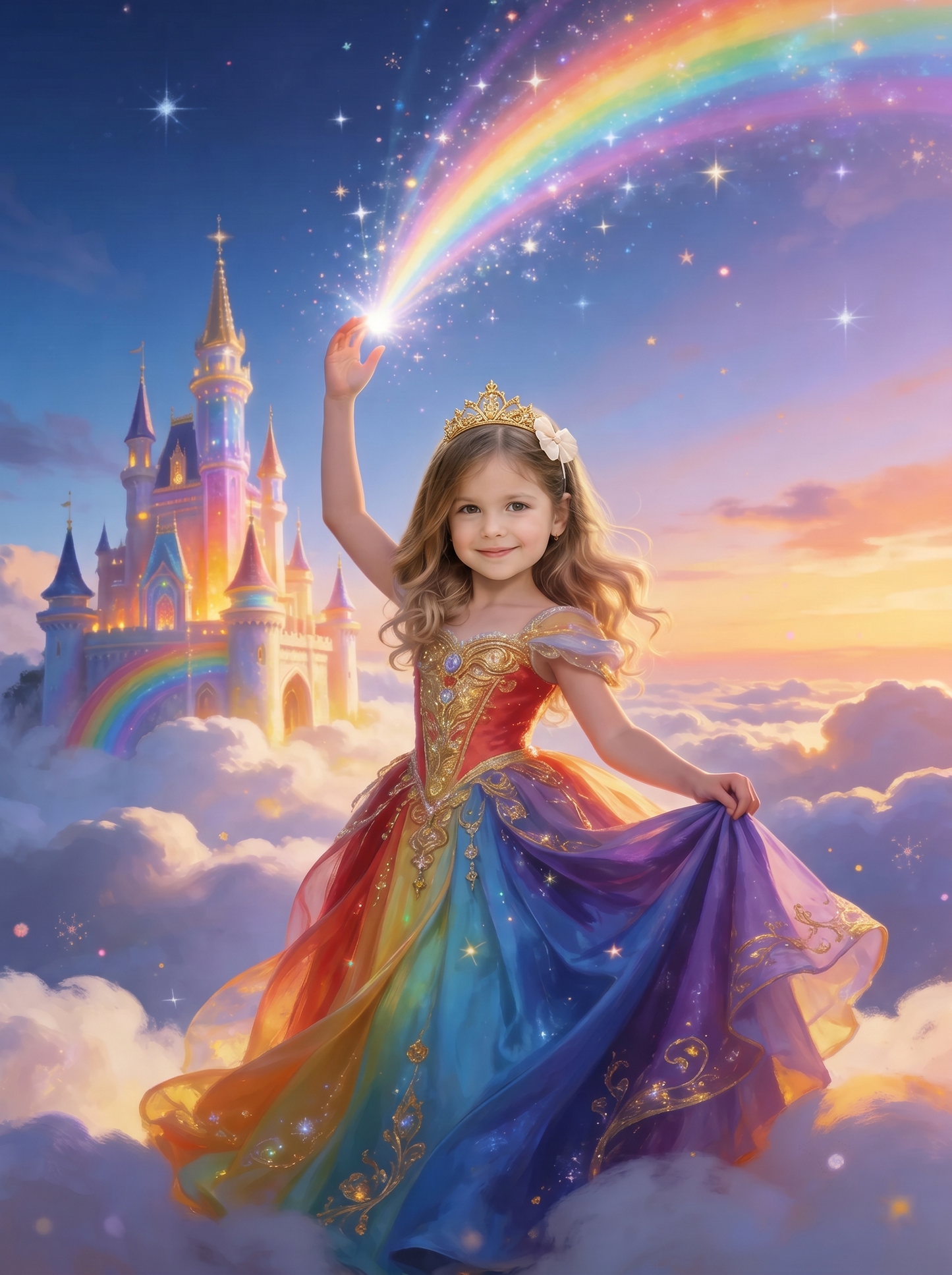The Rainbow Princess girl portrait