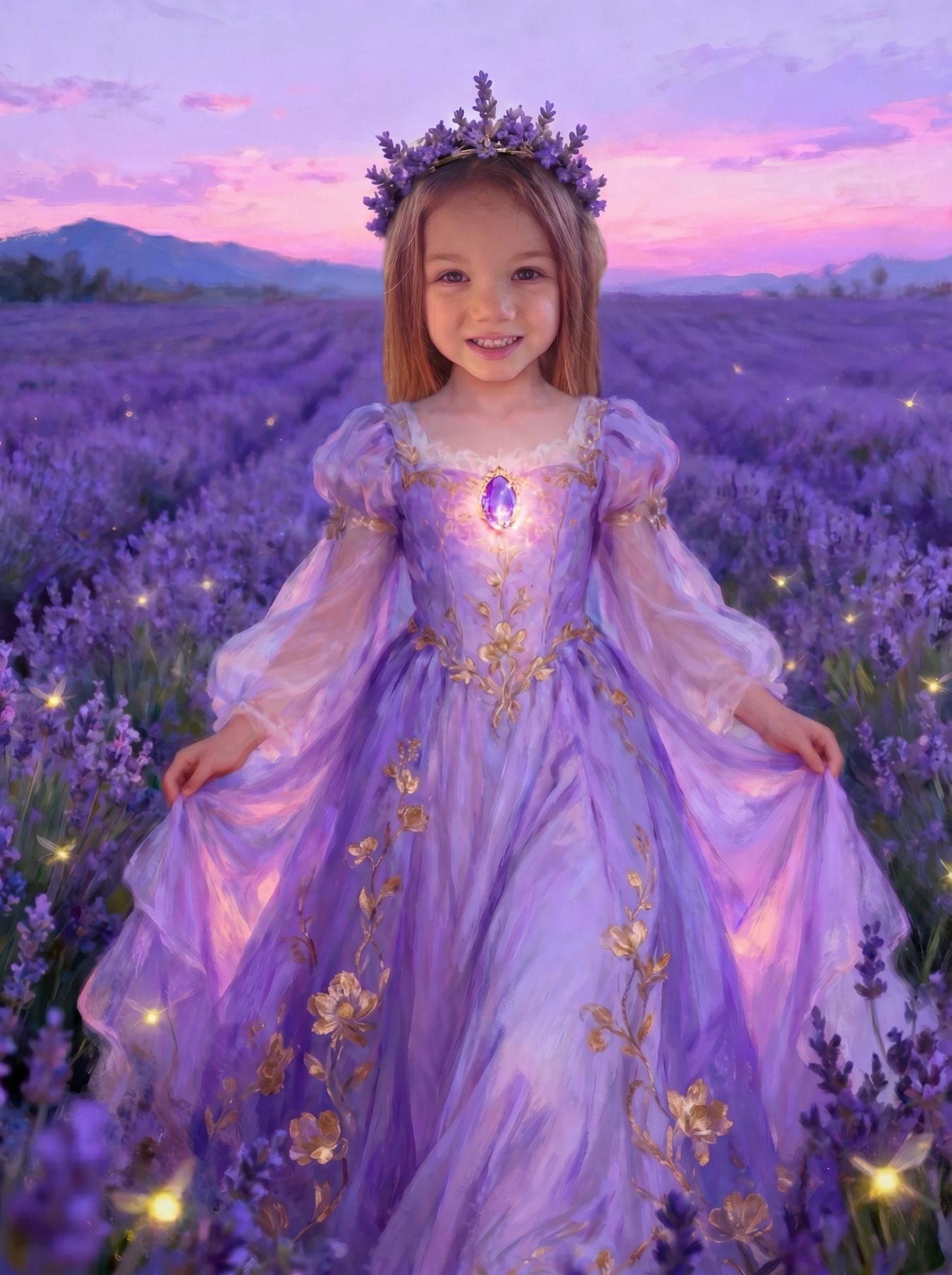 The Lavender Fairy Princess girl portrait