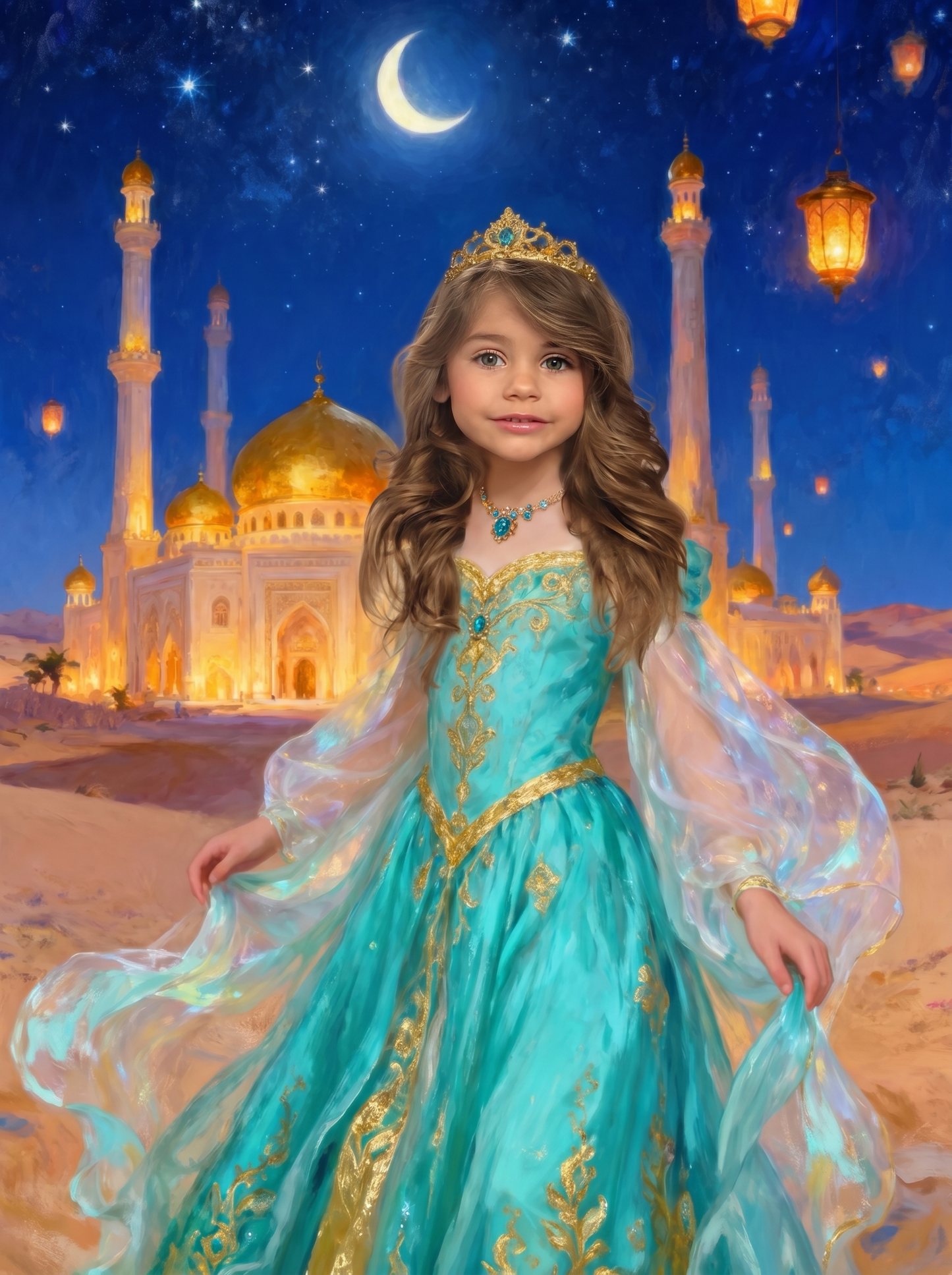 The Arabian Moon Princess girl portrait