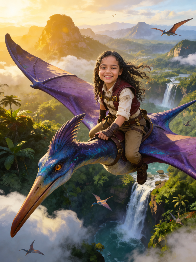 The Pterosaur Rider girl portrait