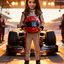 The Formula 1 Racer girl portrait