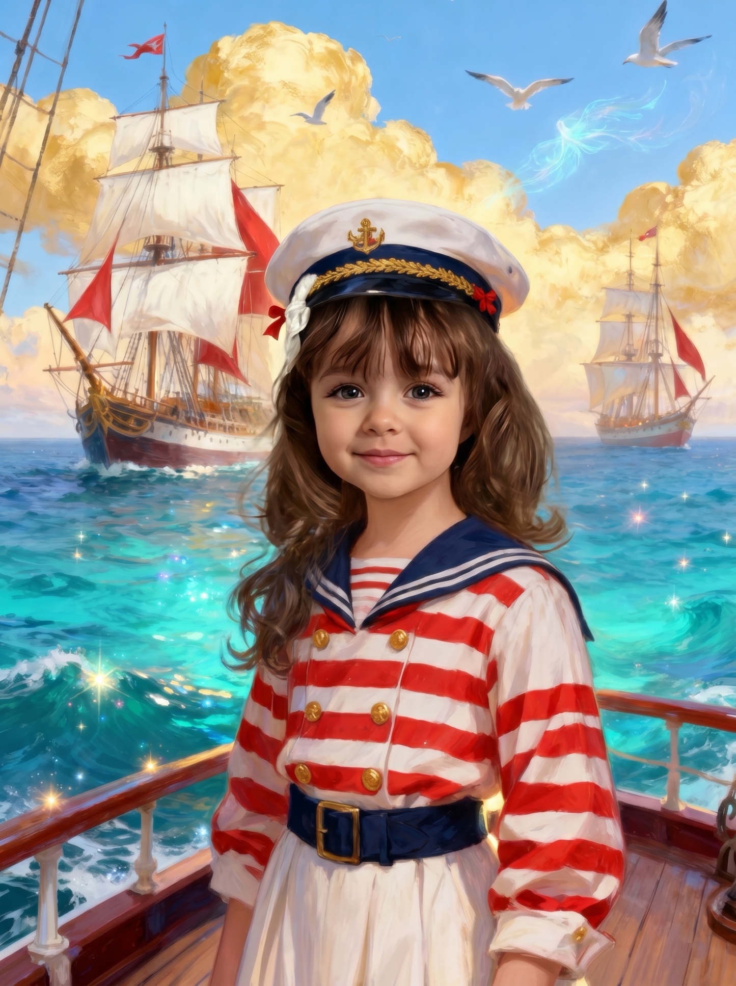 The Golden Age Sailor girl portrait
