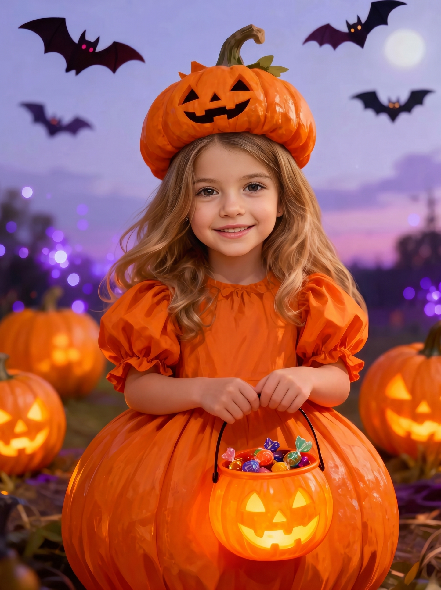 The Jack-O'-Lantern Princess girl portrait