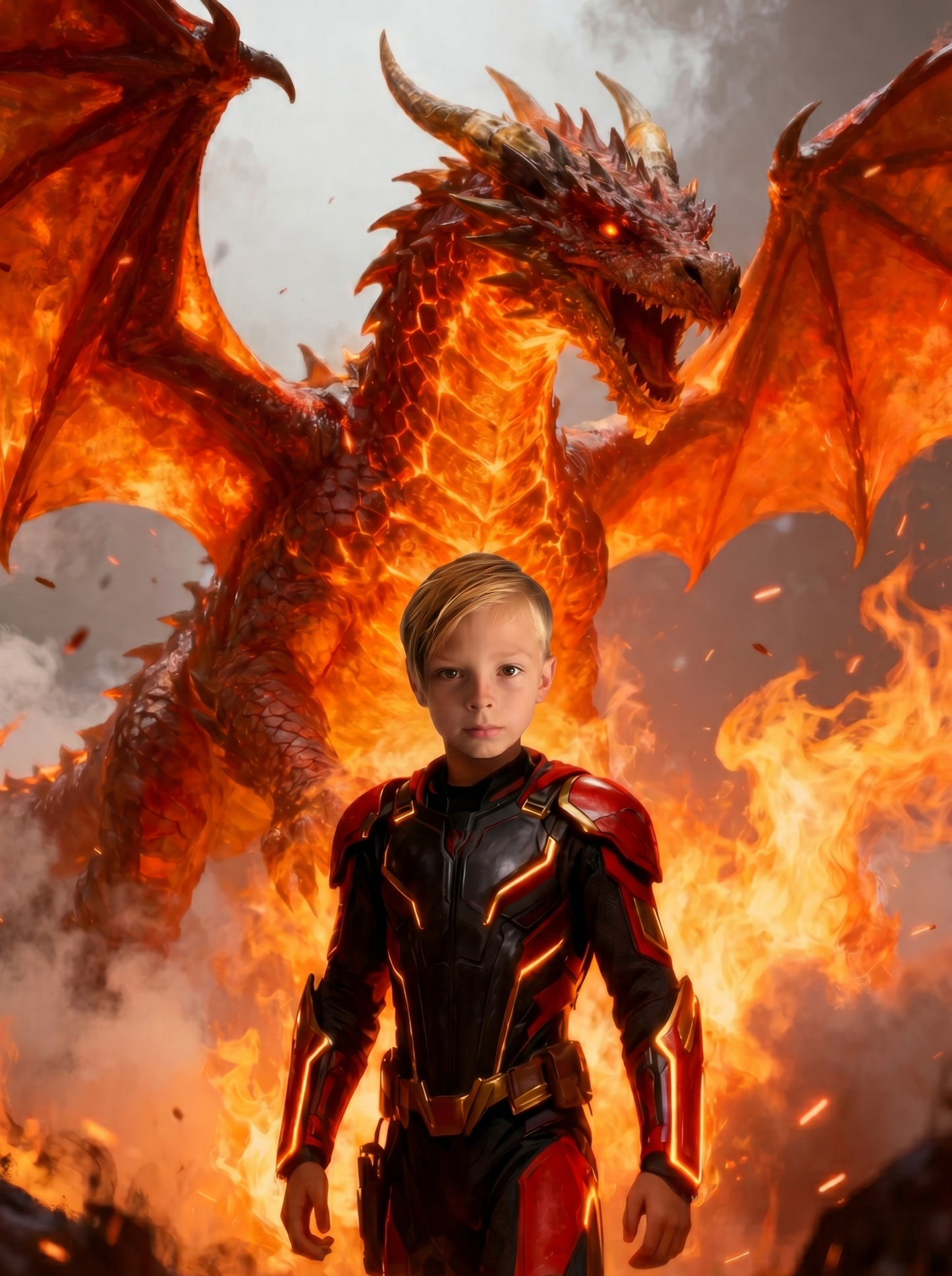 The Dragonheart Warrior boy portrait