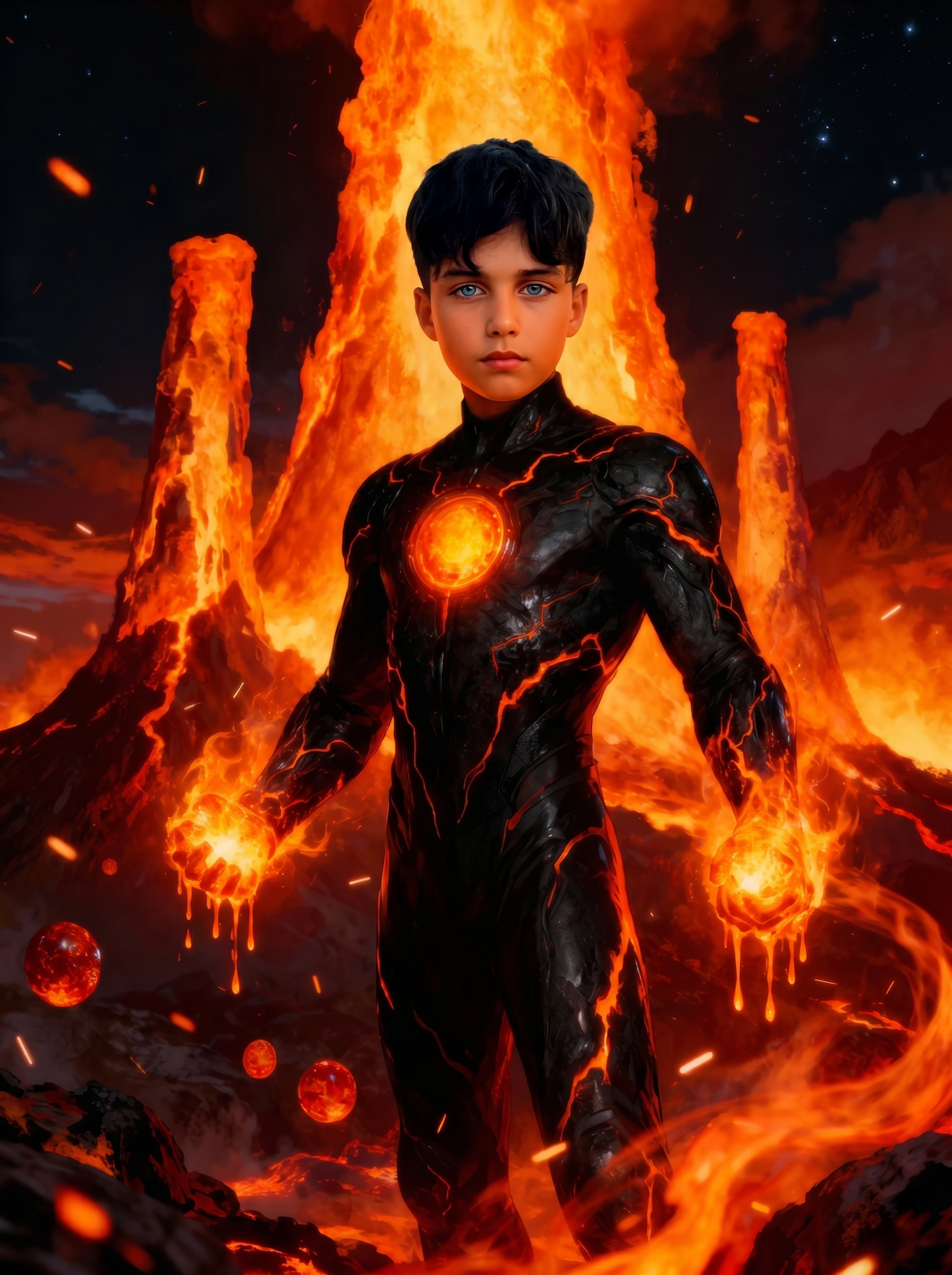 The Lava Guardian boy portrait