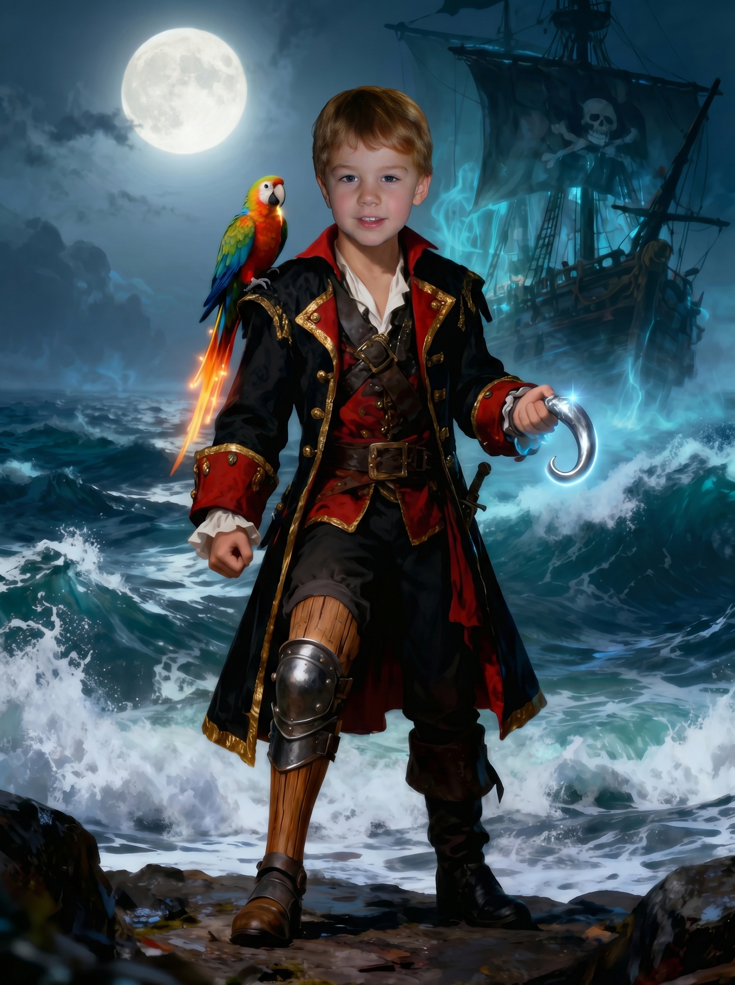 The Dread Pirate Captain boy portrait
