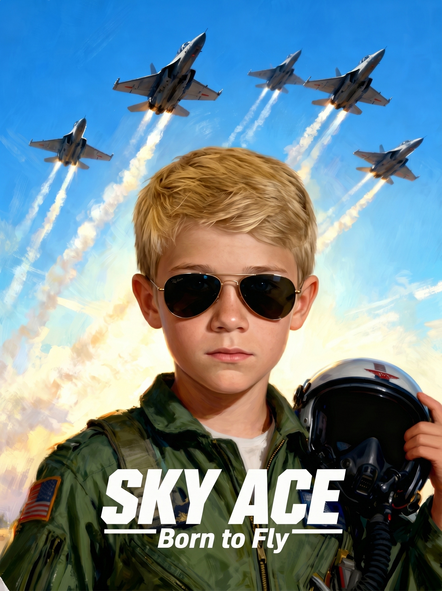The Fighter Pilot boy portrait