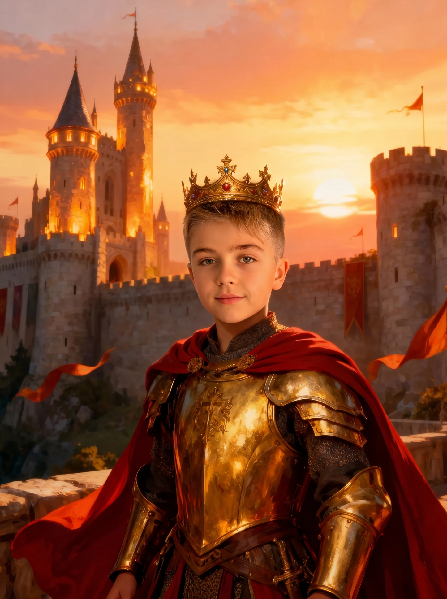 The Young King Arthur boy portrait