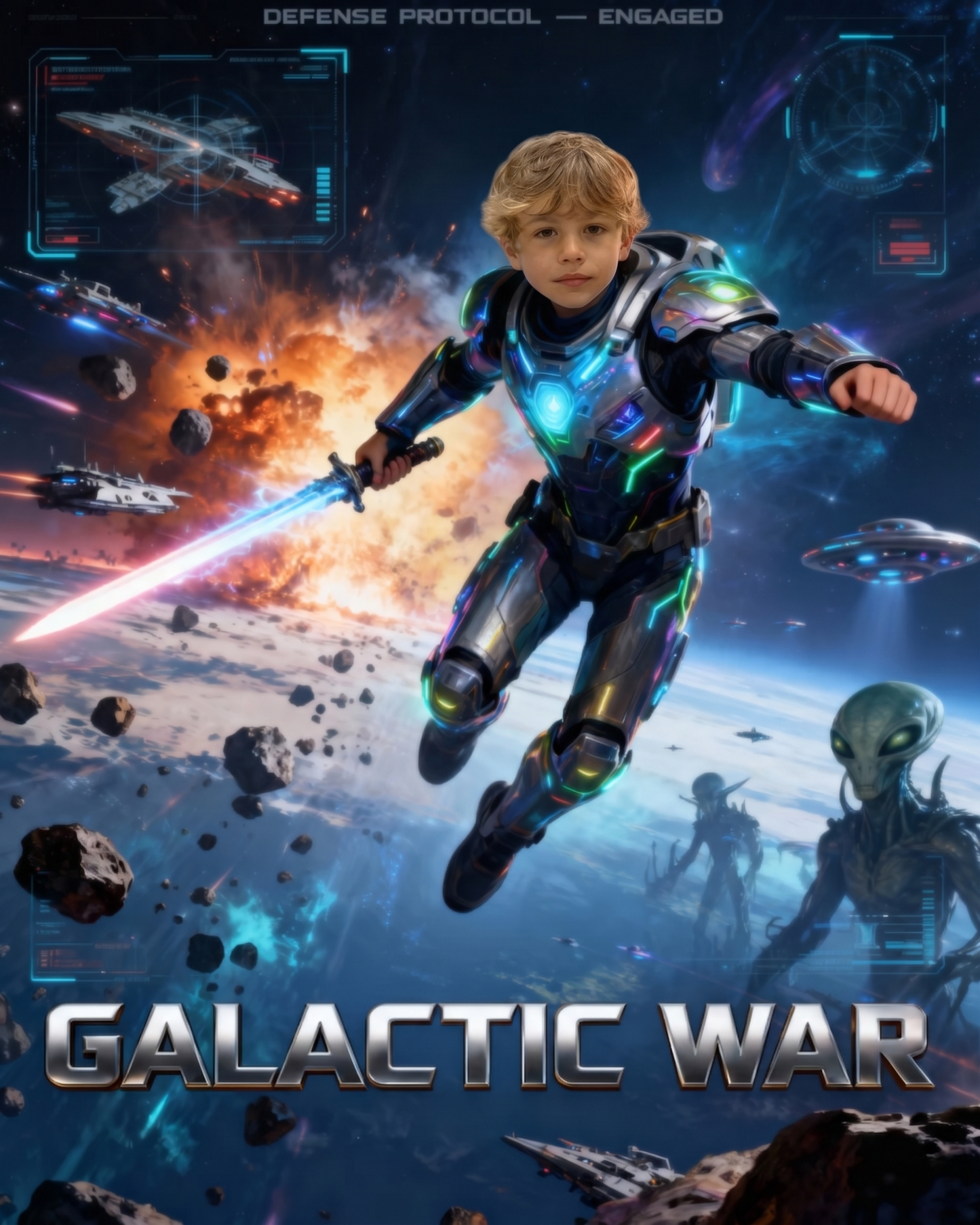 The Galactic Warrior boy portrait