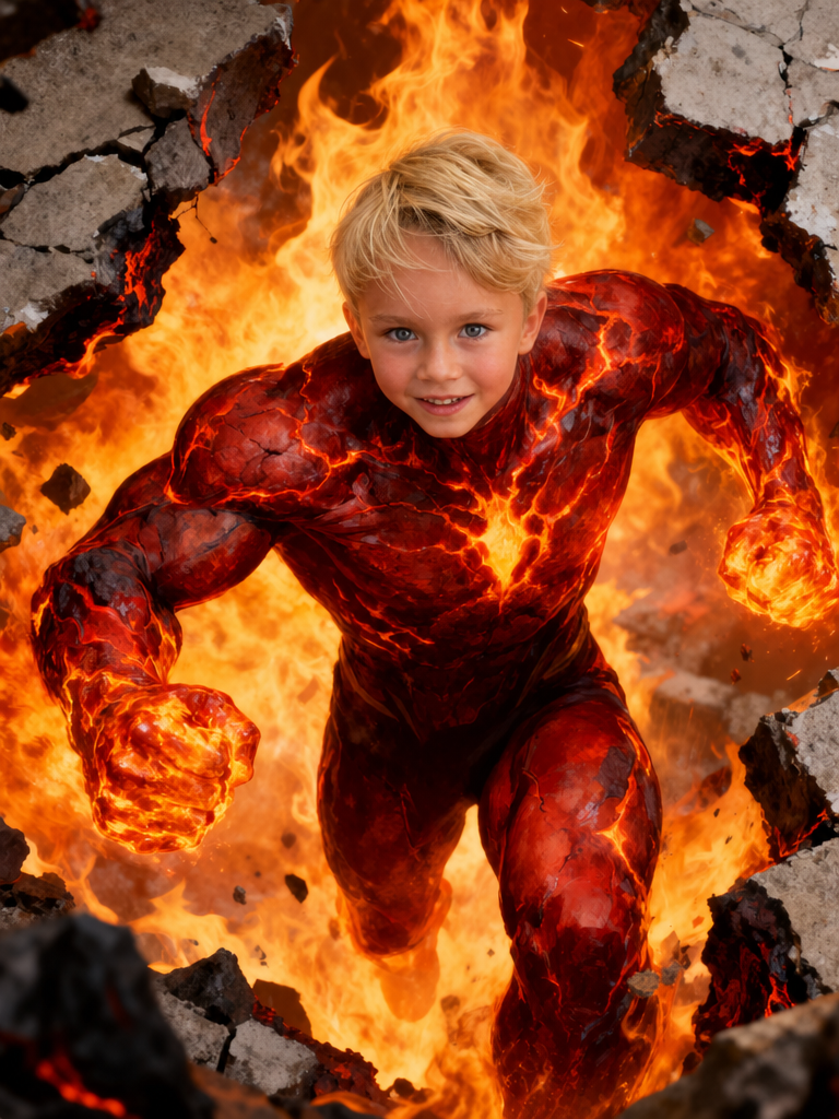 The Molten Titan boy portrait