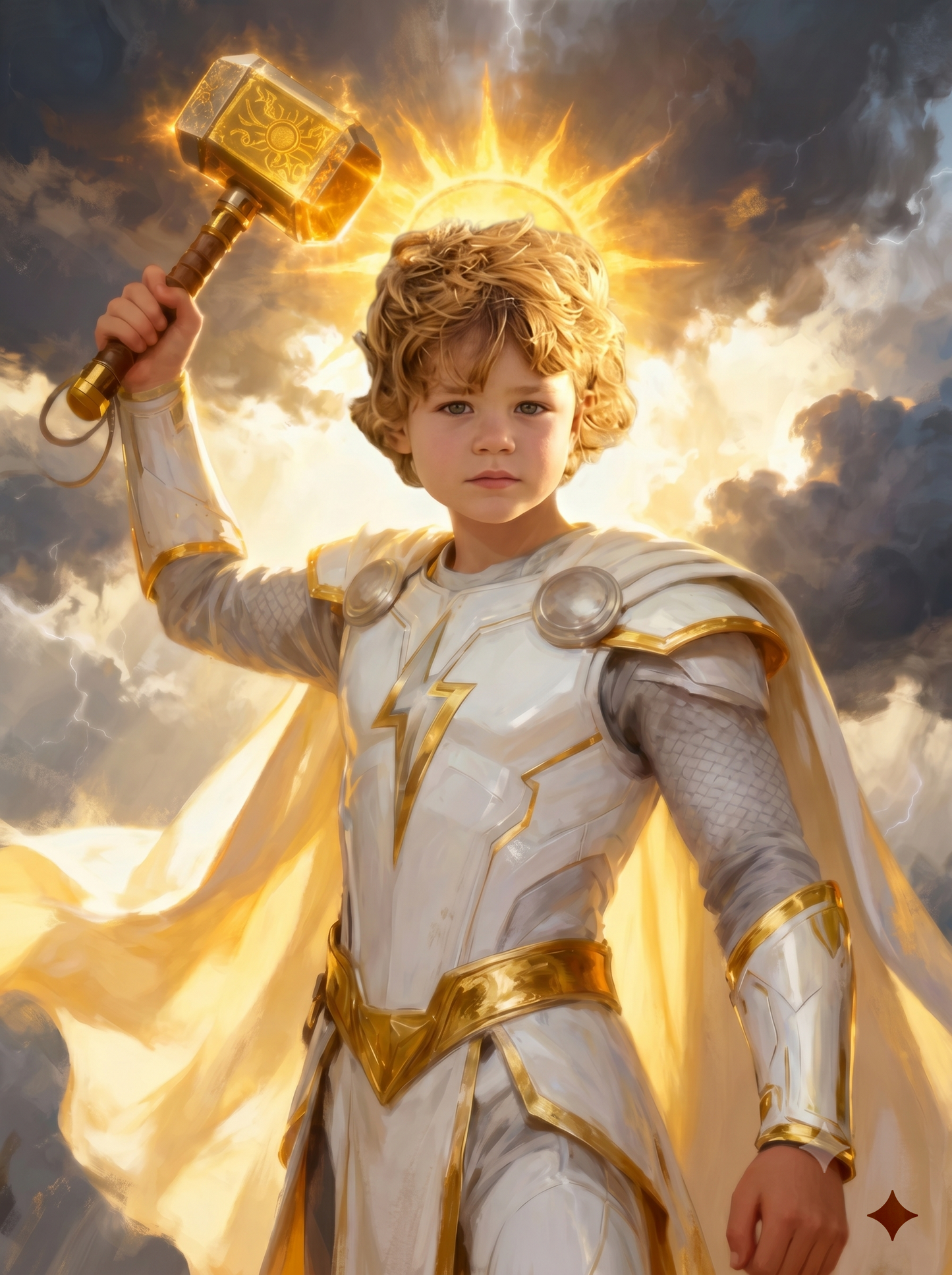 The Young Thunder God boy portrait