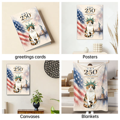 The Lady Liberty calico cat,250th portrait