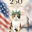 The Lady Liberty calico cat,250th portrait