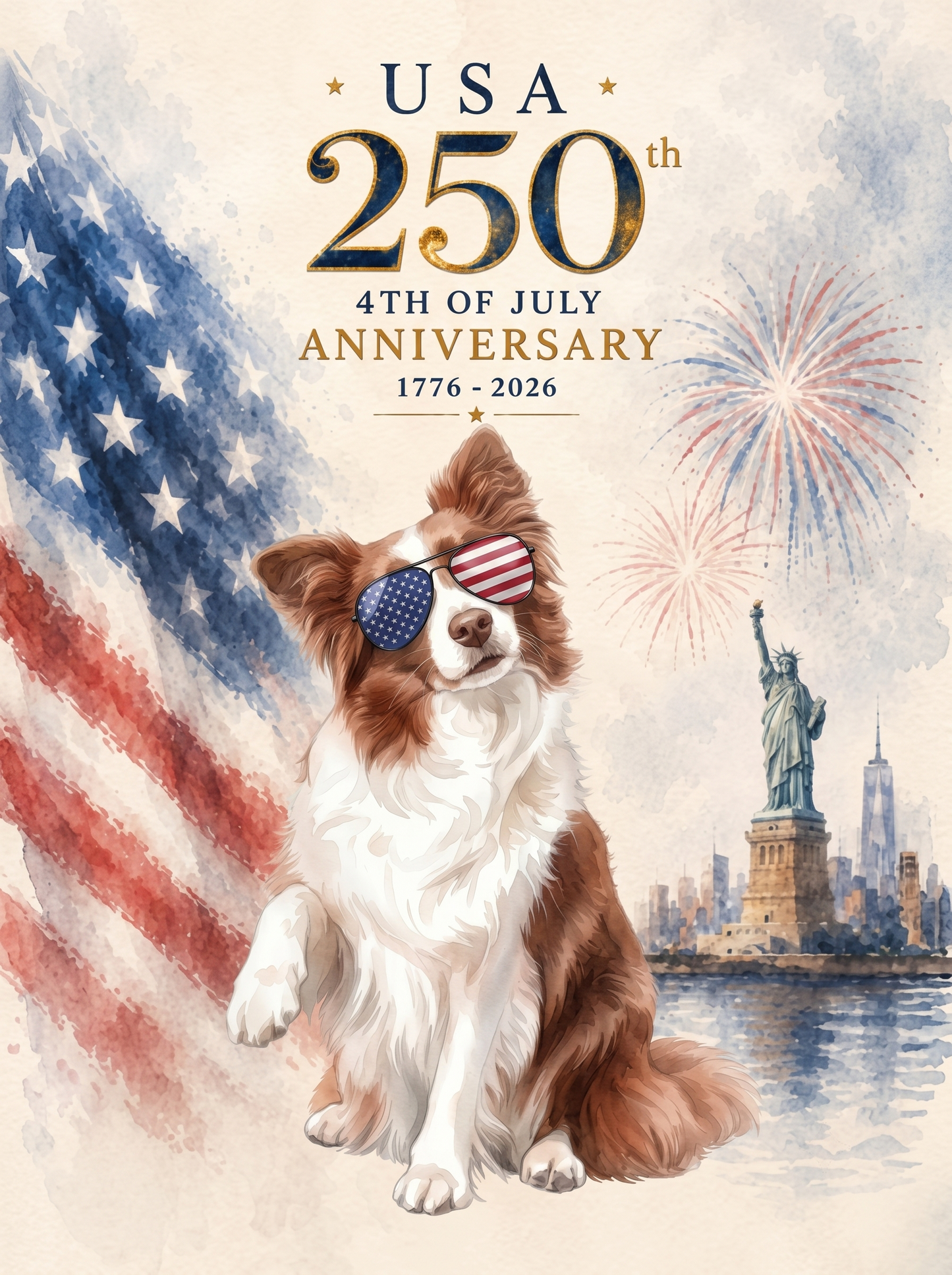 The Patriotic Celebrant pet,250th portrait