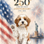 The Patriotic Ambassador dog 250th portrait