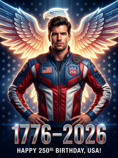 The American Eagle man,250th portrait