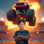 The Monster Truck Daredevil boy portrait