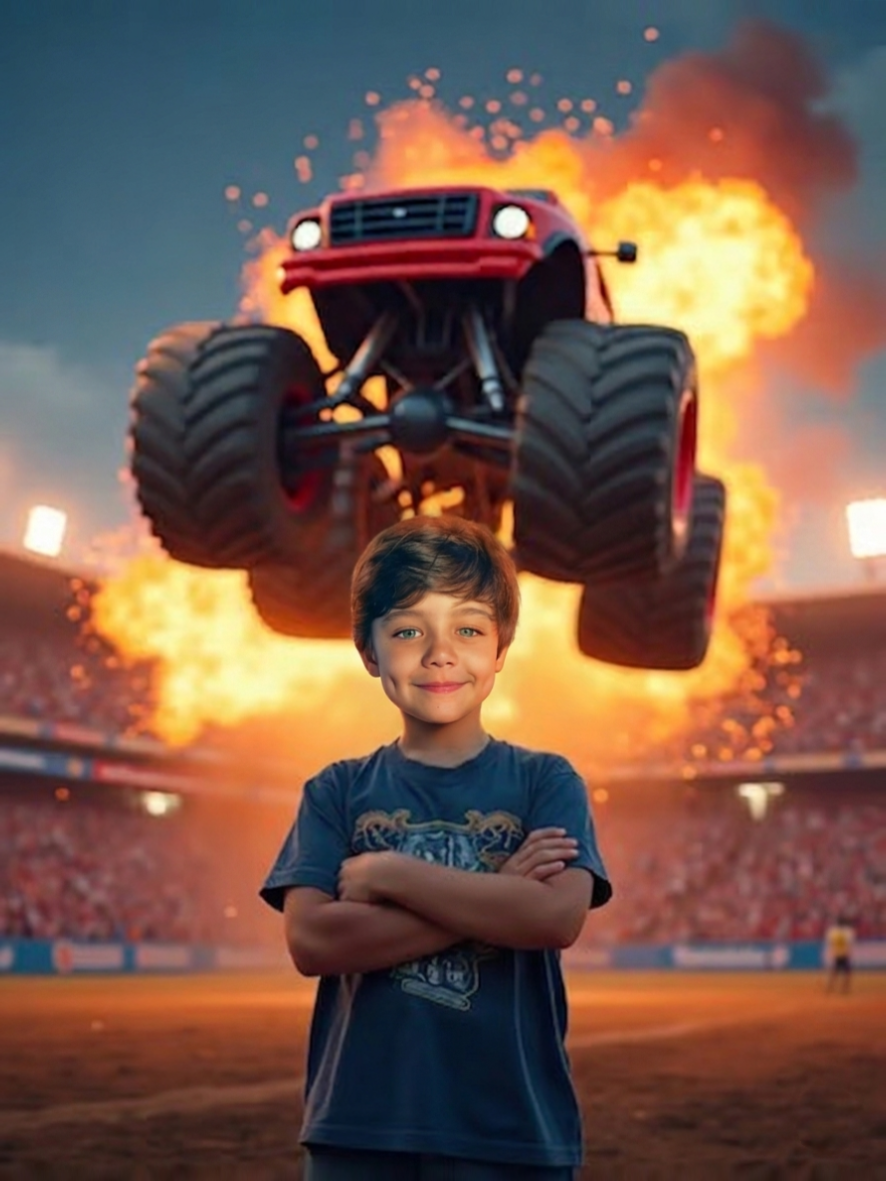 The Monster Truck Daredevil boy portrait