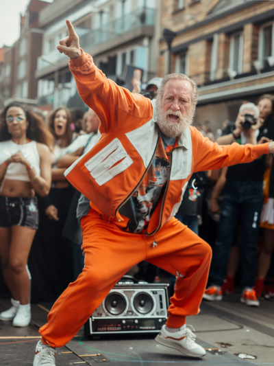 The Breakdancing Grandpa male portrait