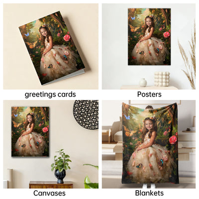The Enchanted Garden Princess girl portrait