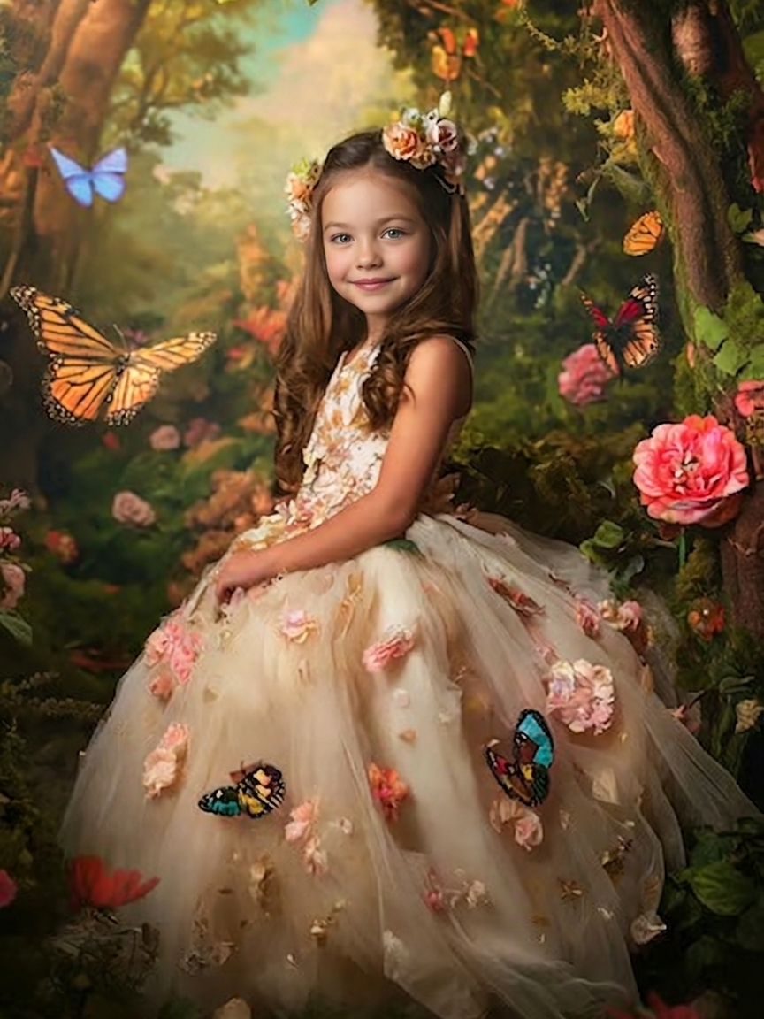 The Enchanted Garden Princess girl portrait