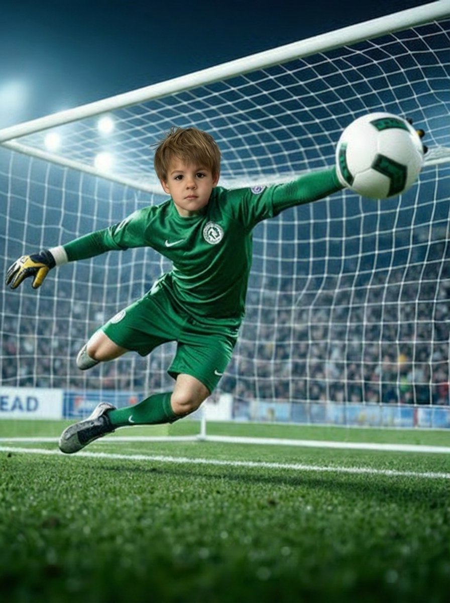 The Legendary Goalkeeper boy portrait