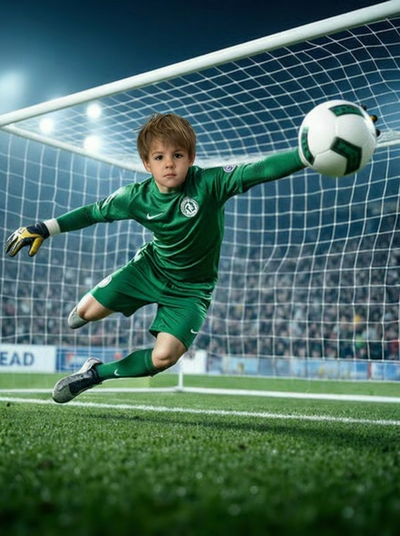 The Legendary Goalkeeper boy portrait