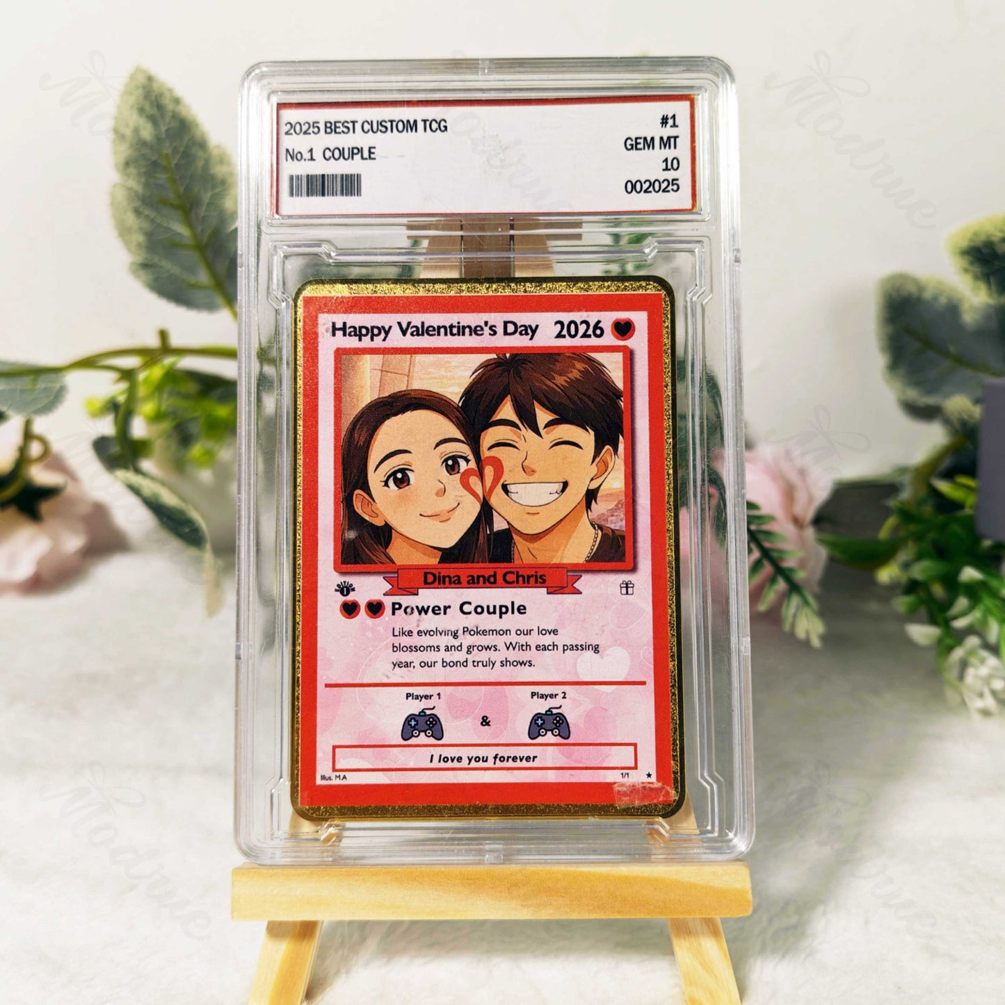 Personalized Valentine Anime Couple Card