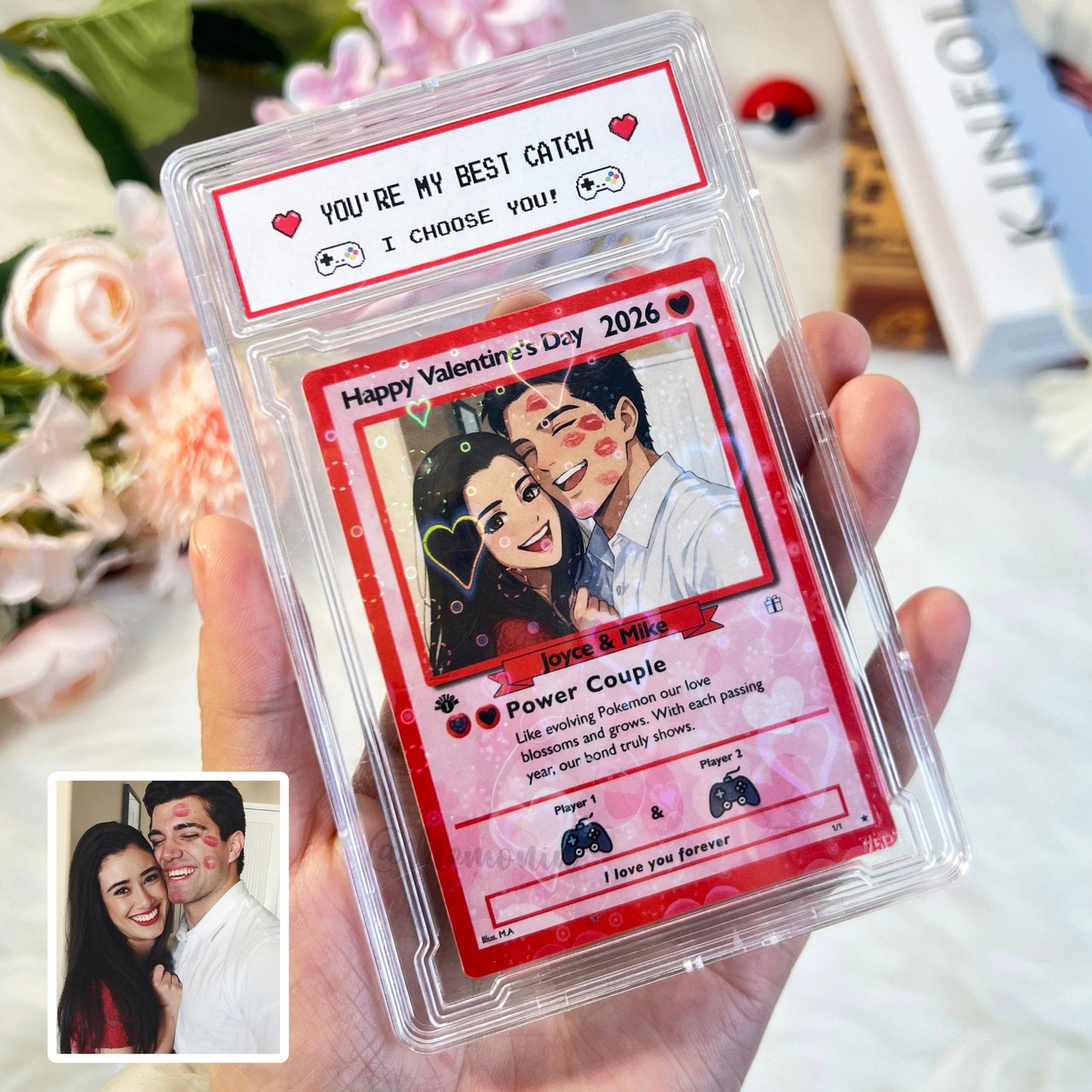 Personalized Valentine Anime Couple Card