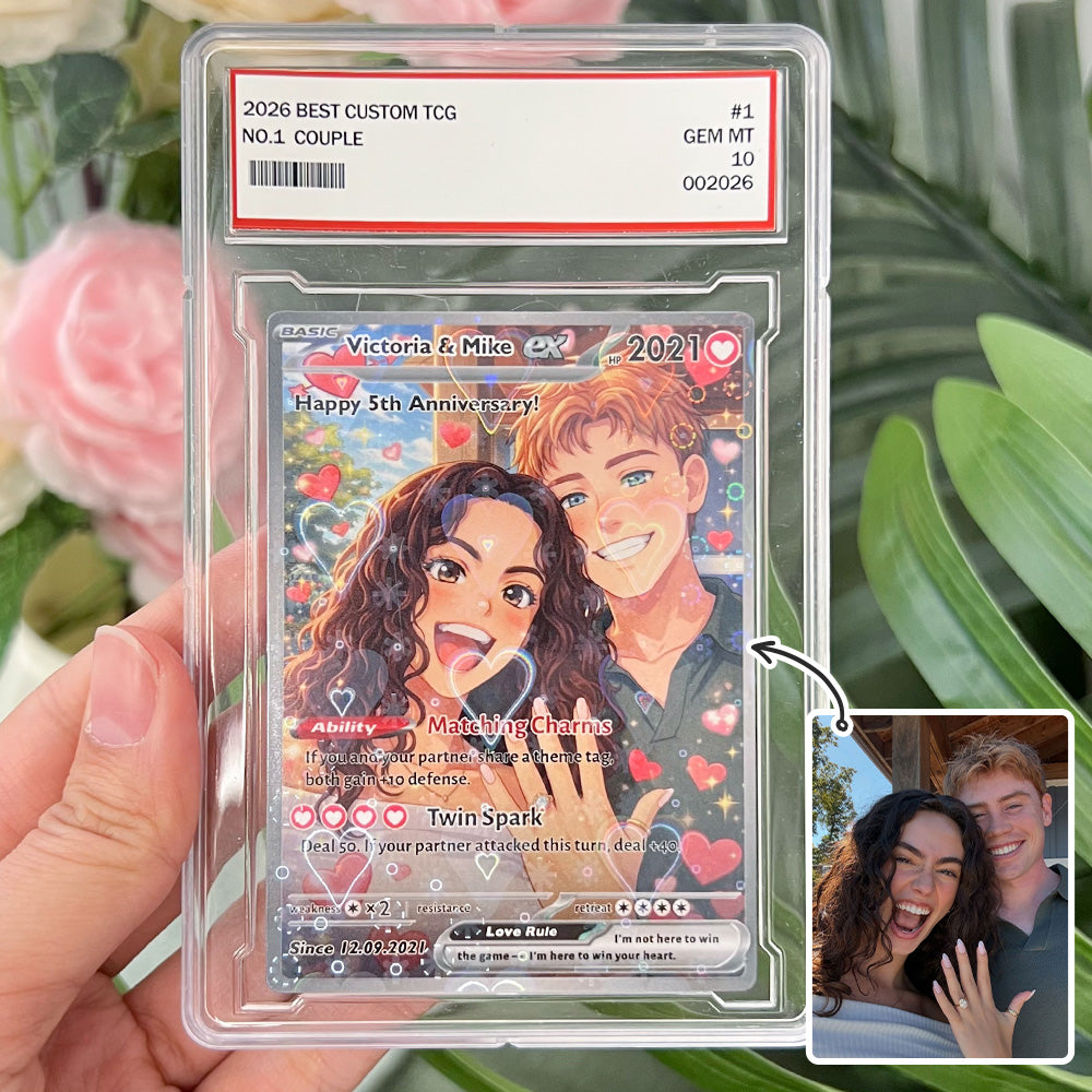 Personalized Couple Anime Art Trading EX Card